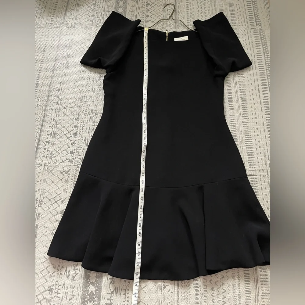 kate spade new‎ york Flounce Crepe Mini Dress in Black 4